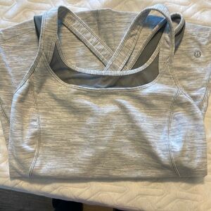 Grayish Lululeomon Strappy Tank w/ Built in Bra (no pads)